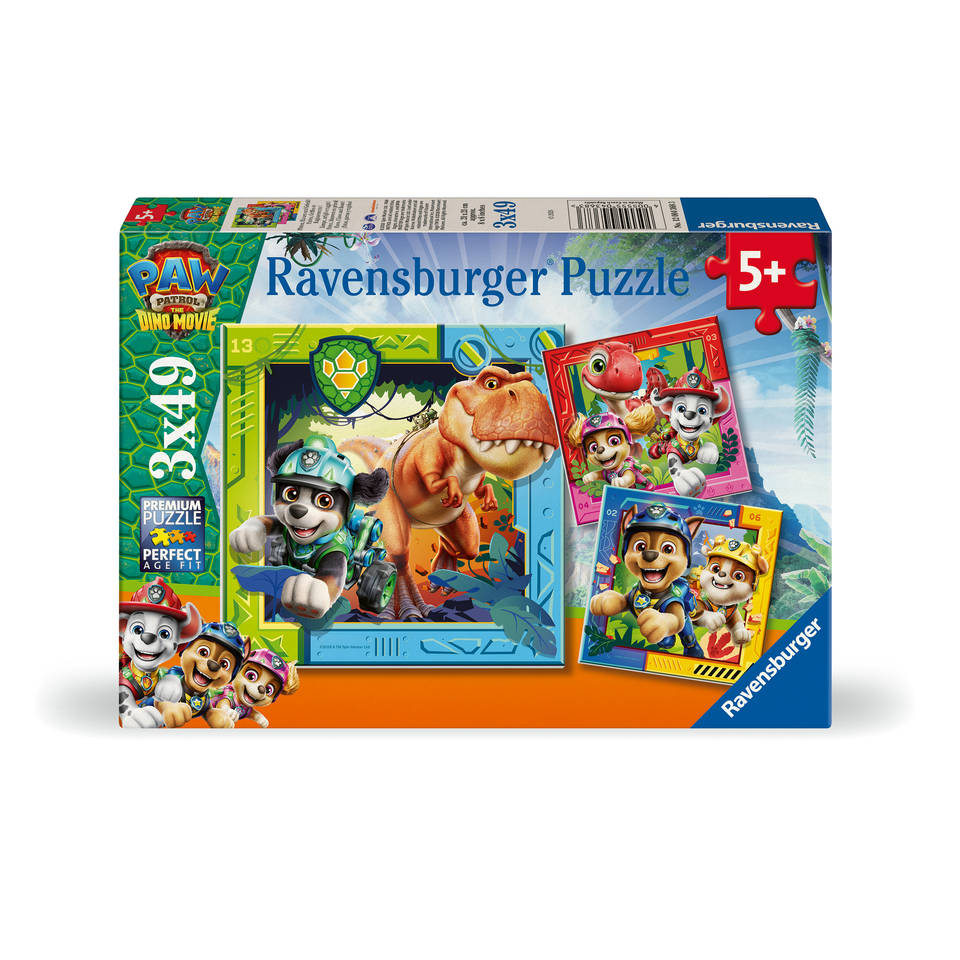 Ravensburger puzzel PAW Patrol The Dino Movie - 3 x 49 stukjes