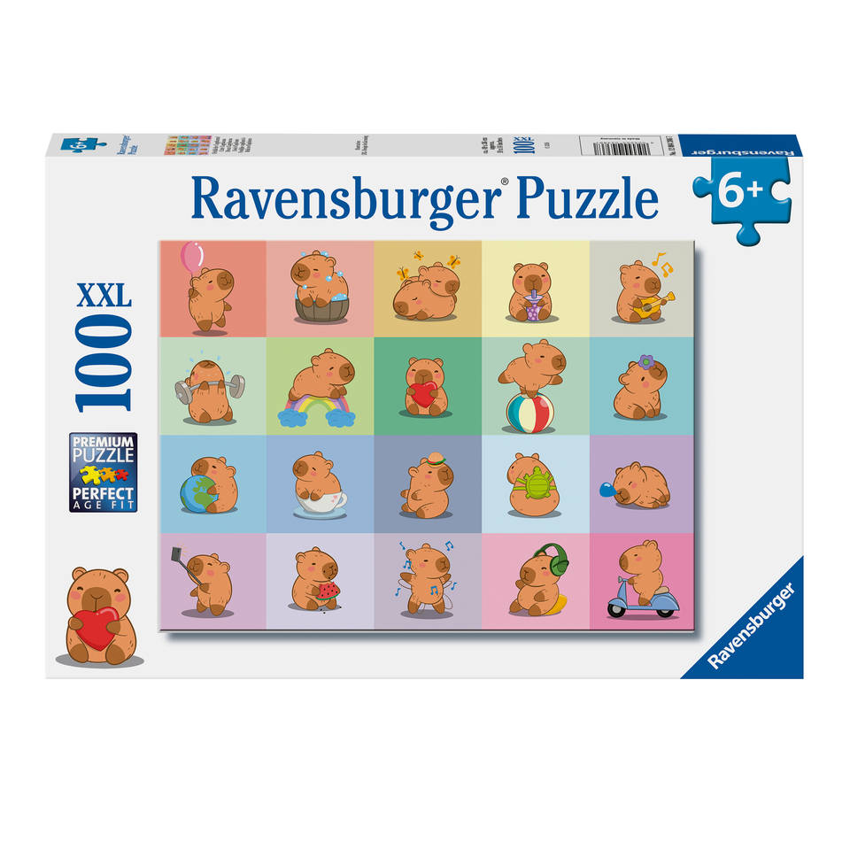 Ravensburger puzzel Capybara - 100 XXL stukjes Main Image