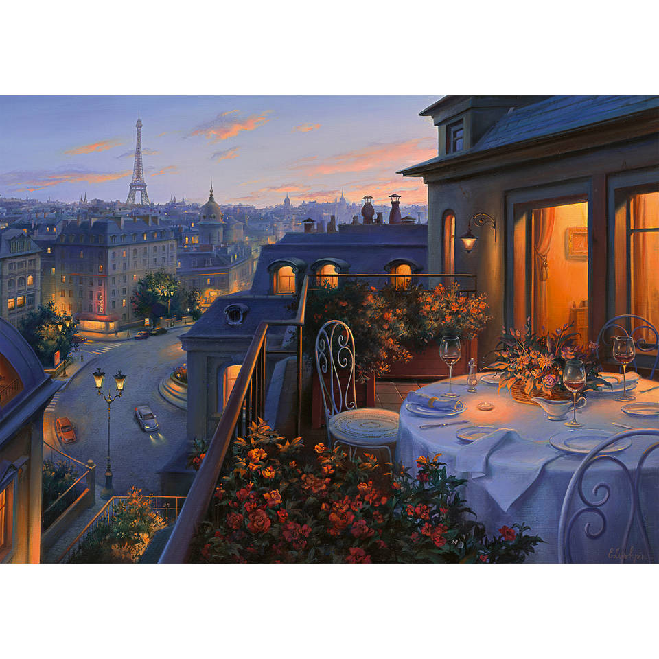 Ravensburger puzzel Dinner over Paris - 1000 stukjes Main Image