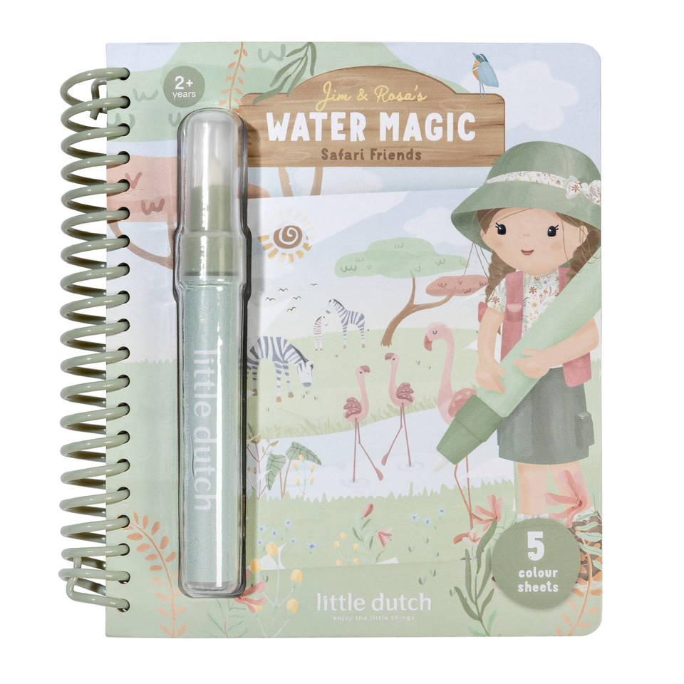Little Dutch Safari Friends kleuren met water Rosa Main Image