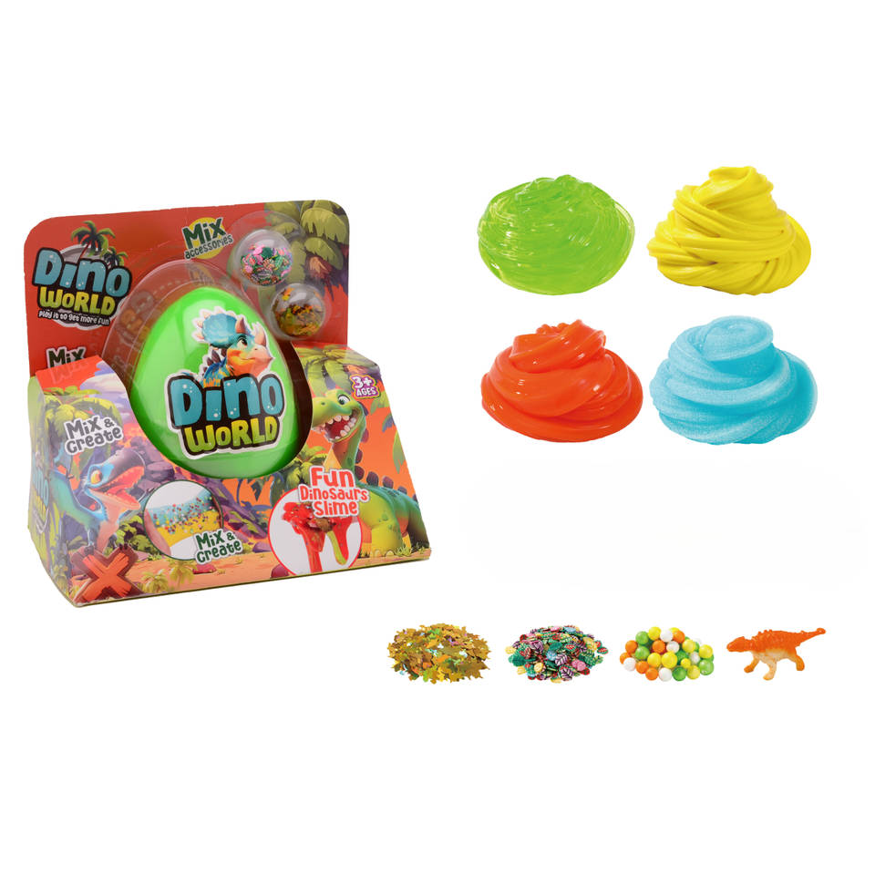 Dino World mega slijm ei met accessoires Main Image