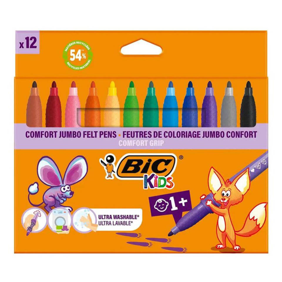 BIC Kids Jumbo viltstiften set 12-delig Main Image