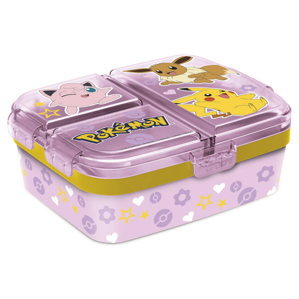 Pokémon broodtrommel met vakken Team Roze Main Image