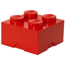 LEGO Brick 4 opbergbox - rood