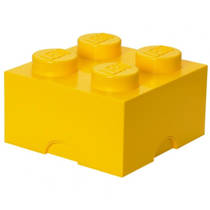 LEGO Brick 4 opbergbox - geel