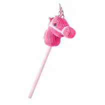 Stokpaard met geluid - roze/lichtroze