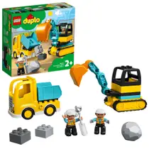 LEGO DUPLO truck en graafmachine met rupsbanden 10931