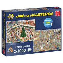 Jumbo Jan van Haasteren Shoppen voor de feestdagen - 2 x 1000 stukjes