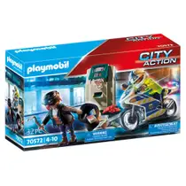 PLAYMOBIL City Action politiemotor achtervolging van de geldrover 70572