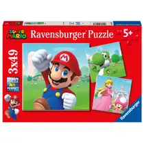 Ravensburger puzzelset Super Mario - 3 x 49 stukjes