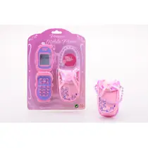 Mobiele telefoon met tasje - roze