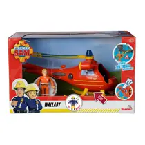 Brandweerman Sam Wallaby helikopter met speelfiguur Tom Thomas