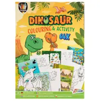 Kleur- en activiteitenboek Dino - 64 pagina's