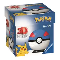 Ravensburger 3D-Puzzel Pokémon Great Ball - 54 stukjes