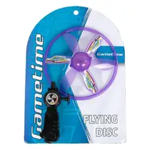 FLYING DISC MET TREKKOORD 15 CM 2 ASS