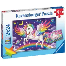 Ravensburger puzzel Unicorn & Pegasus - 2 x 24 stukjes