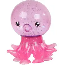 OCTOPUS GLITTERKNIJPBAL MET ZUIGNAPPEN