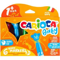 CARIOCA BABY TEDDY VILTSTIFTEN 6 STUKS