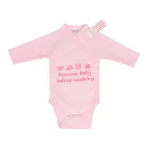 VIB remove baby before washing rompertje - roze