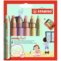 STABILO Woody 3-in-1 kleurpotloden met puntenslijper