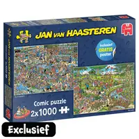 Jumbo Jan van Haasteren Special 2-in-1 Het park & Drogisterij - 2 x 1000 stukjes
