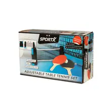 SportX oprolbare tafeltennisnet met 2 bats