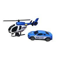 Politieset auto en helikopter