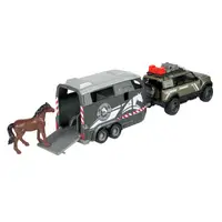 MAJORETTE LAND ROVER MET PAARDENTRAILER