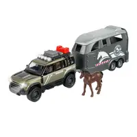 MAJORETTE LAND ROVER MET PAARDENTRAILER