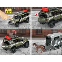 MAJORETTE LAND ROVER MET PAARDENTRAILER