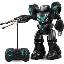 Silverlit Robo Blast One op afstand bestuurbare robot met schietende vuist - zwart