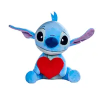 Lilo & Stitch pluchen knuffel Stitch met hart - 50 cm