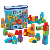 Mega Bloks ABC-tas met bouwblokken - 30 stuks