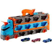 Hot Wheels City racebaanlanceerder + 3 auto's