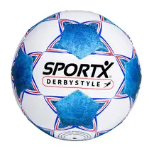 SportX Derbystyle voetbal - blauw/wit