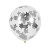 Confetti ballonnen sterren set 5-delig - zilver