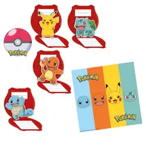 Pokémon uitnodigingen en enveloppen set 8-delig
