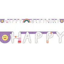 Peppa Pig letterslinger Happy Birthday