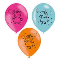 Peppa Pig ballonnen set 6-delig - 27,5 cm