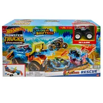 Hot Wheels Monster Trucks Arenabeukers Color Shifters 5-Alarm Redding speelset