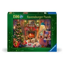 Ravensburger puzzel Kerstavond bij het haardvuur - 1500 stukjes