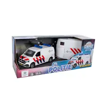 KIDS GLOBE VW TRANSPORTER POLITIE TRAILE