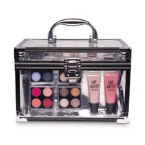 Casuelle make-up koffer met zwart frame 24-delig