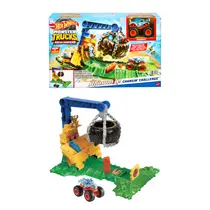 Hot Wheels Monster Trucks Arena Smashers Rhinomite race-uitdaging set