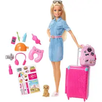 Barbie Dreamhouse reisset met pop