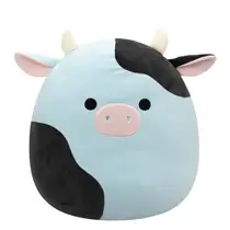 Squishmallows knuffel Cillian de blauw-zwarte koe - 50 cm