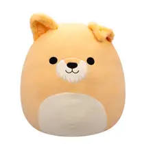 Squishmallows knuffel Cooper de bruine hond met een witte buik - 50 cm