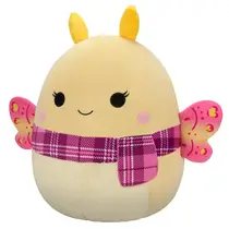 Squishmallows knuffel Miry de gele mot met een geruite sjaal - 60 cm