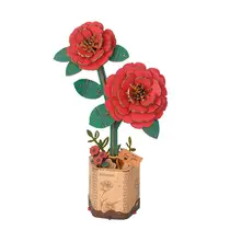 Robotime Rowood 3D houten camellia bloem