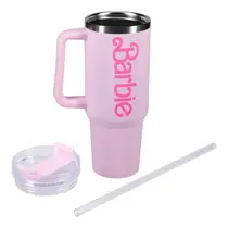 BARBIE TRAVEL CUP WITH STRAW